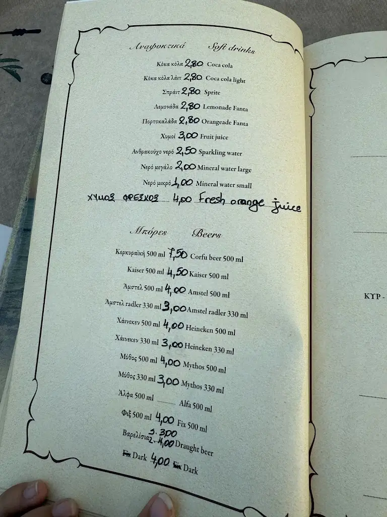 Menü_SEA GULLS Restaurant Bar_Ágios Geórgios_Bild_3