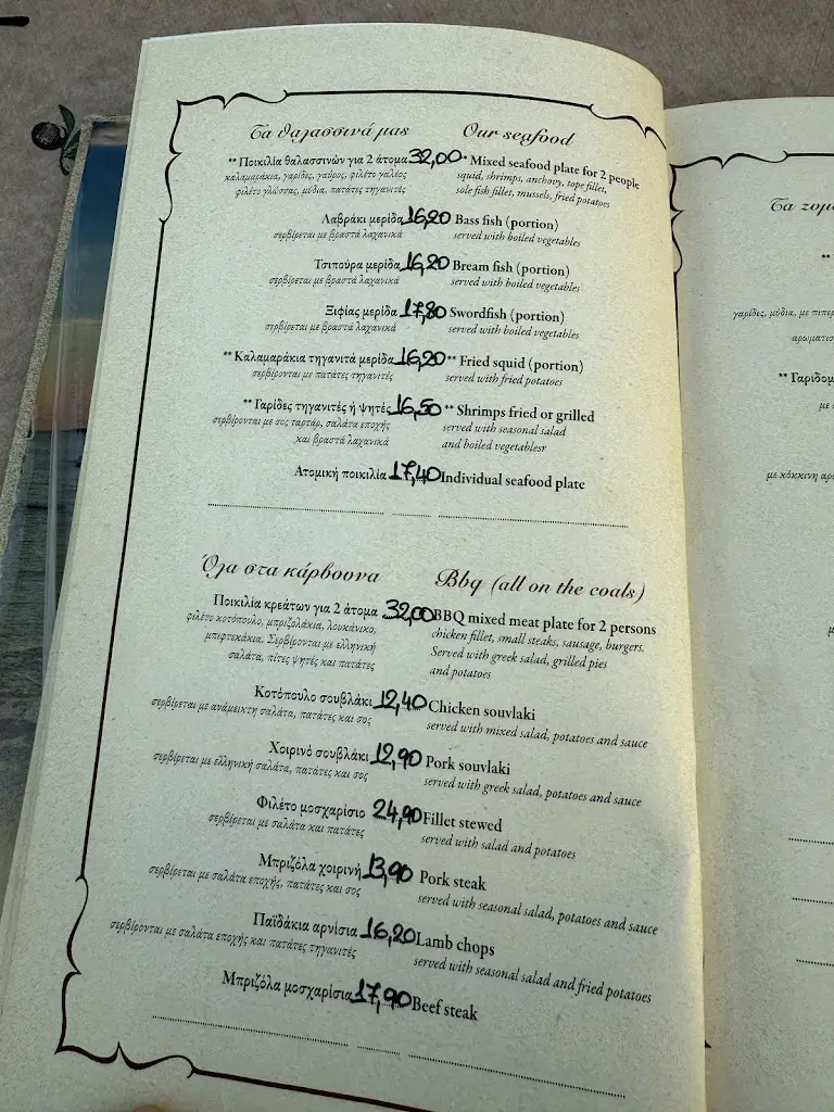 Menü_SEA GULLS Restaurant Bar_Ágios Geórgios_Bild_4