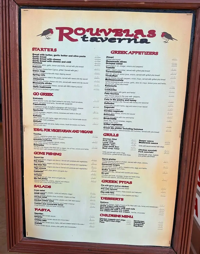 Menü_Rouvelas taverna_Ágios Geórgios_Bild_4