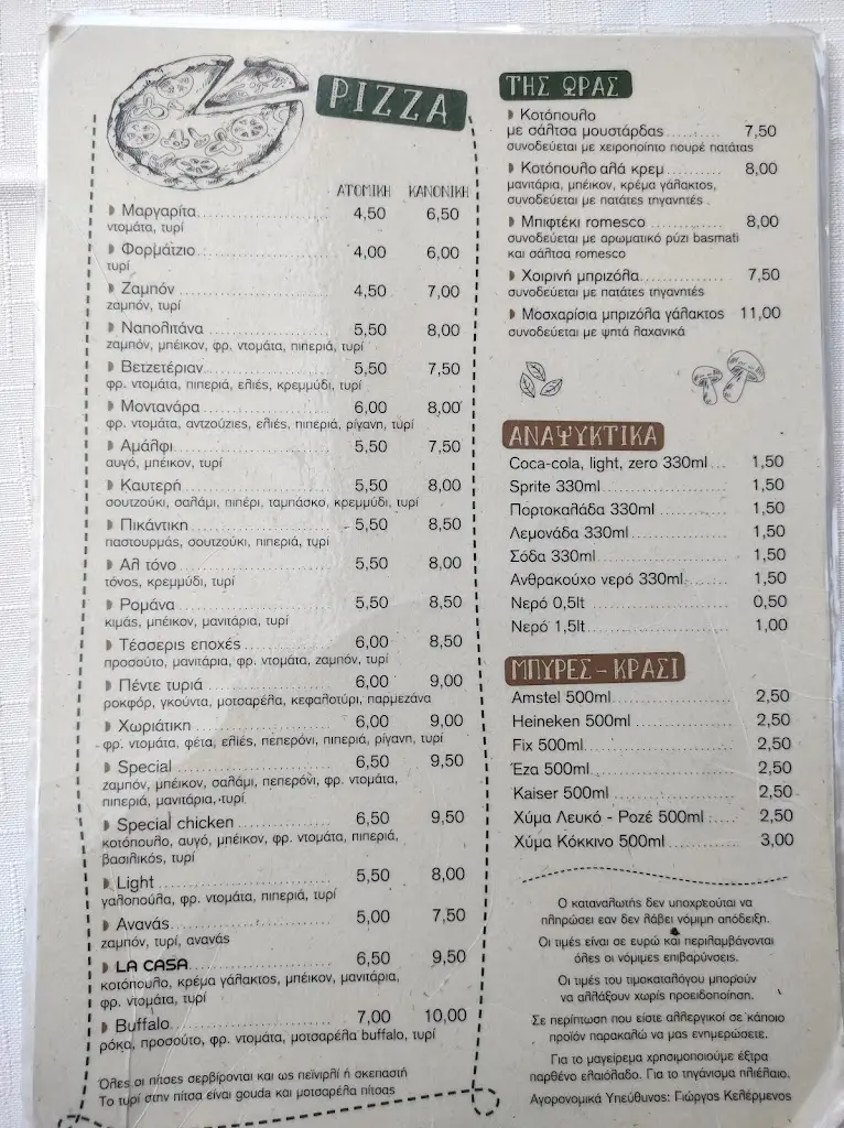 Menü_La casa pizza pasta_Antikyra_Bild_4