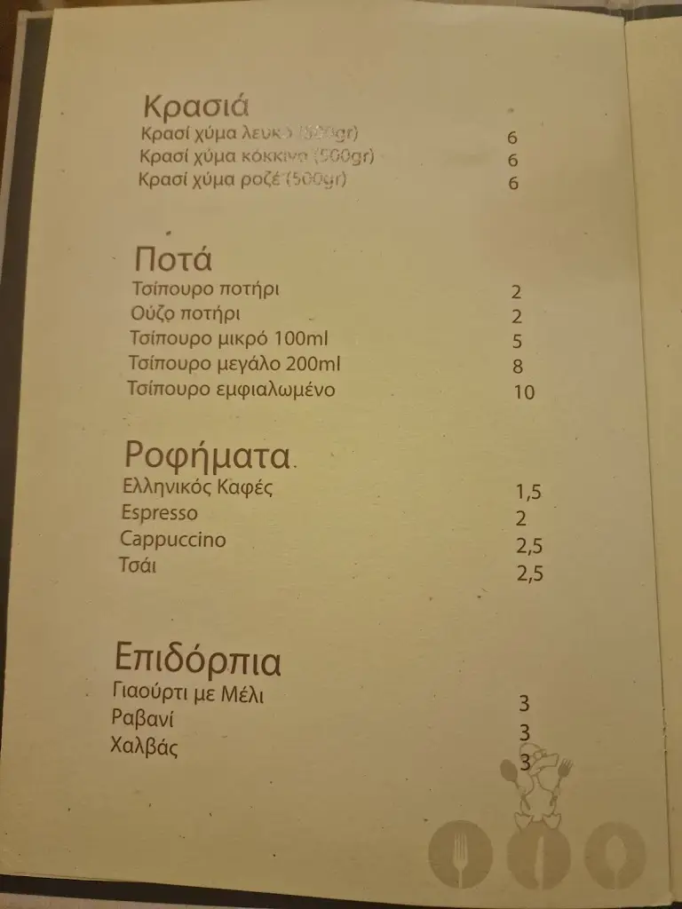 Menu_Kaplanis Taverna_Aráchova_imagen_3