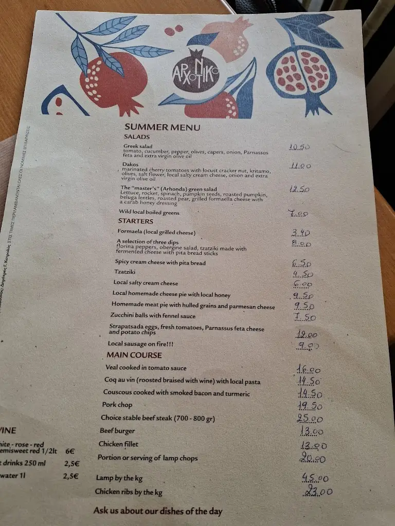 Menü_To Archontiko_Aráchova_Bild_3