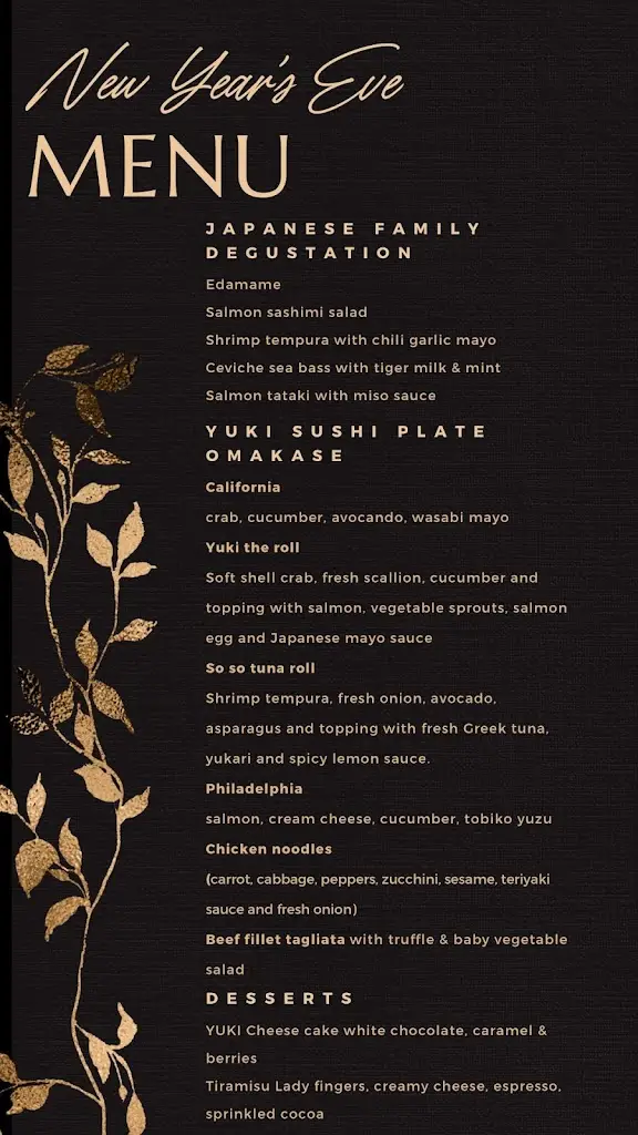 Menü_YUKI Mountain Bar_Aráchova_Bild_1