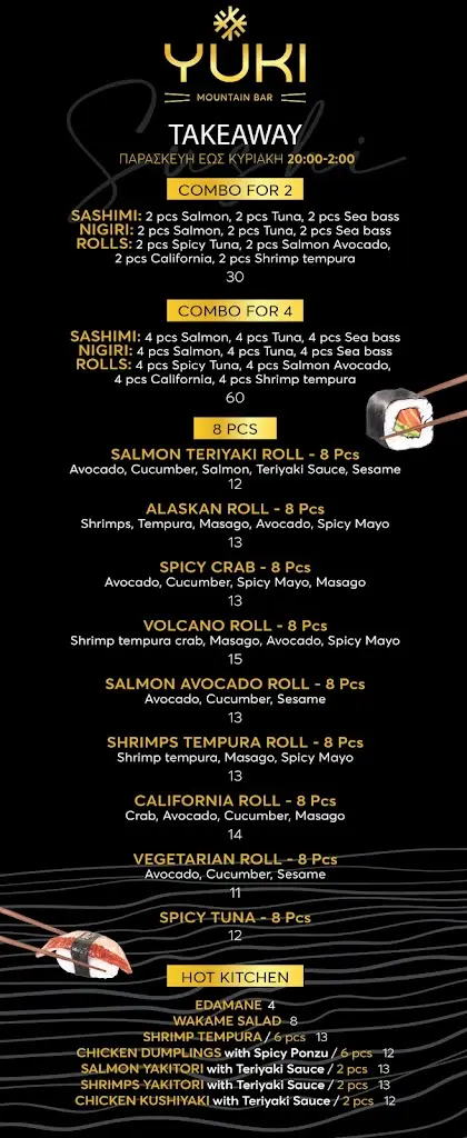 Menü_YUKI Mountain Bar_Aráchova_Bild_4