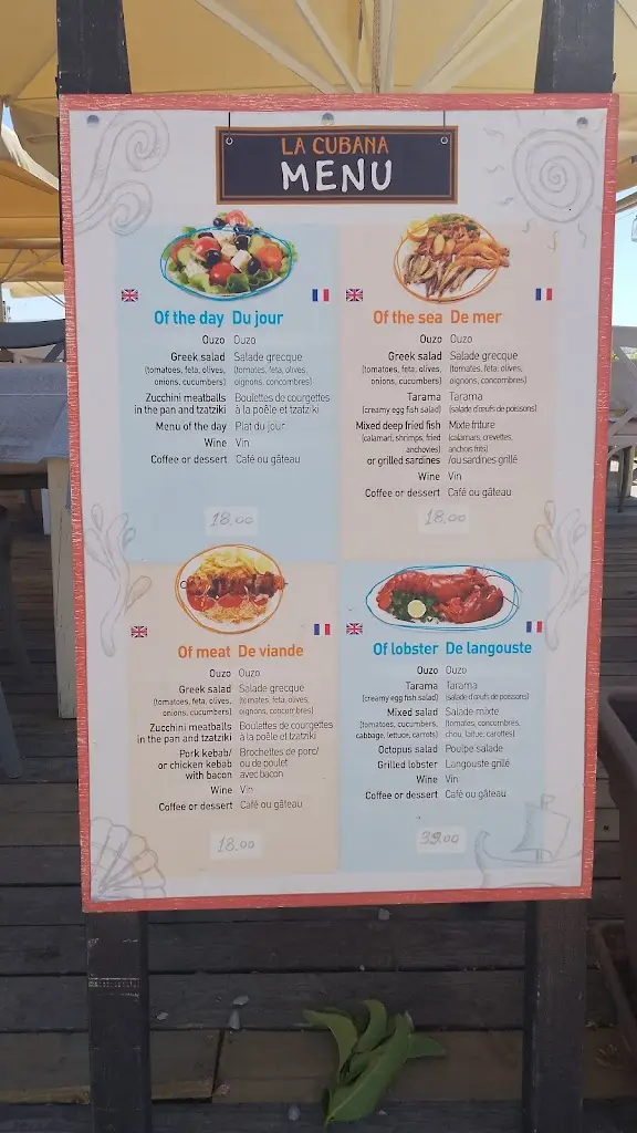 Menü_La Cubana_Erétria_Bild_1