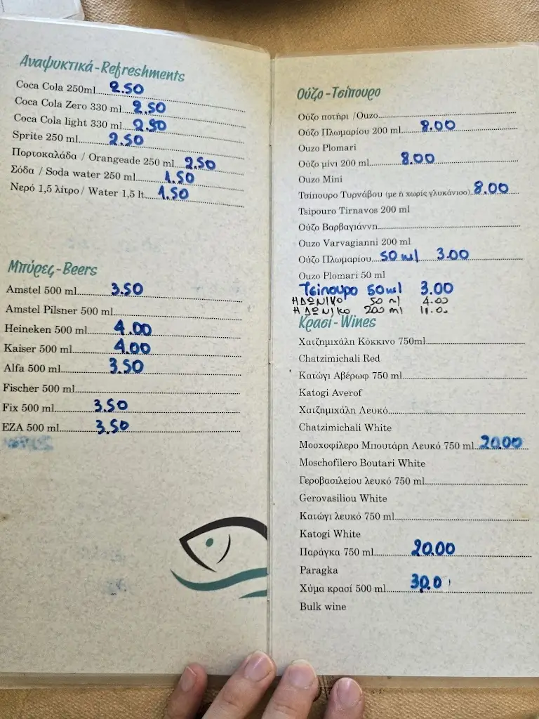 Menü_Kavos_Kaména Voúrla_Bild_1