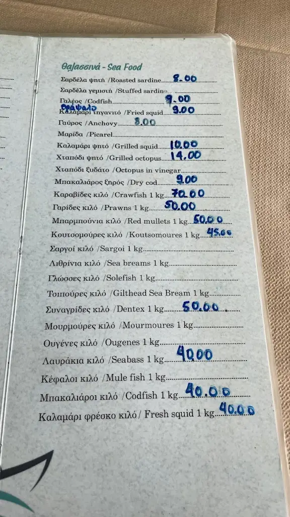 Menü_Kavos_Kaména Voúrla_Bild_2