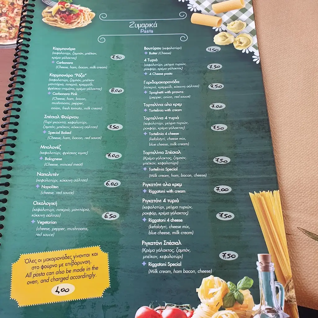 Menü_O Kakos o Lykos_Kaména Voúrla_Bild_1