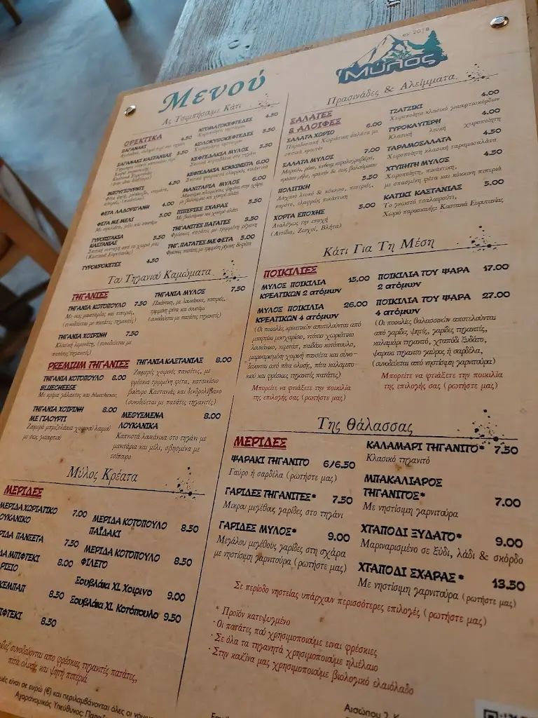 Menü_Mylos Cafe - Restaurant_Karpenísi_Bild_4