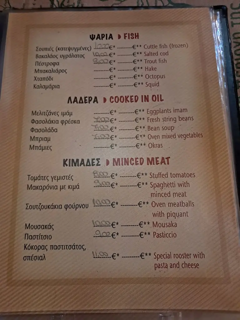 Menü_Panórama Tavern_Karpenísi_Bild_2