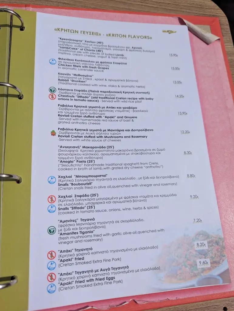 Menu_ΚΡΗΤΩΝ ΓΕΥΣΕΙΣ εν Αιγίνη - KRITON GEFSIS in Aegina Resto_Aegina_image_1