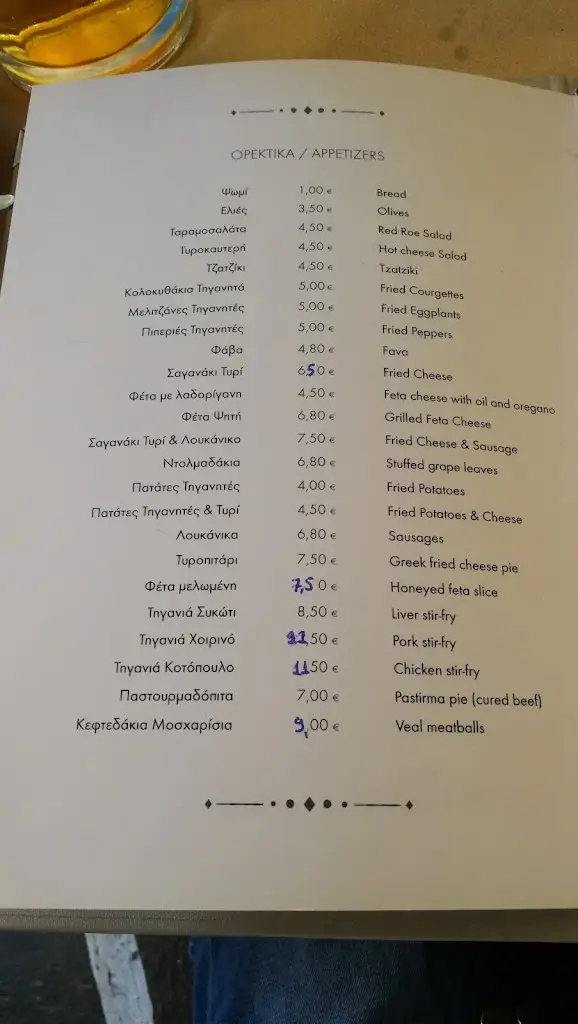 Menu_Taverna Vassilis_Álimos_image_4
