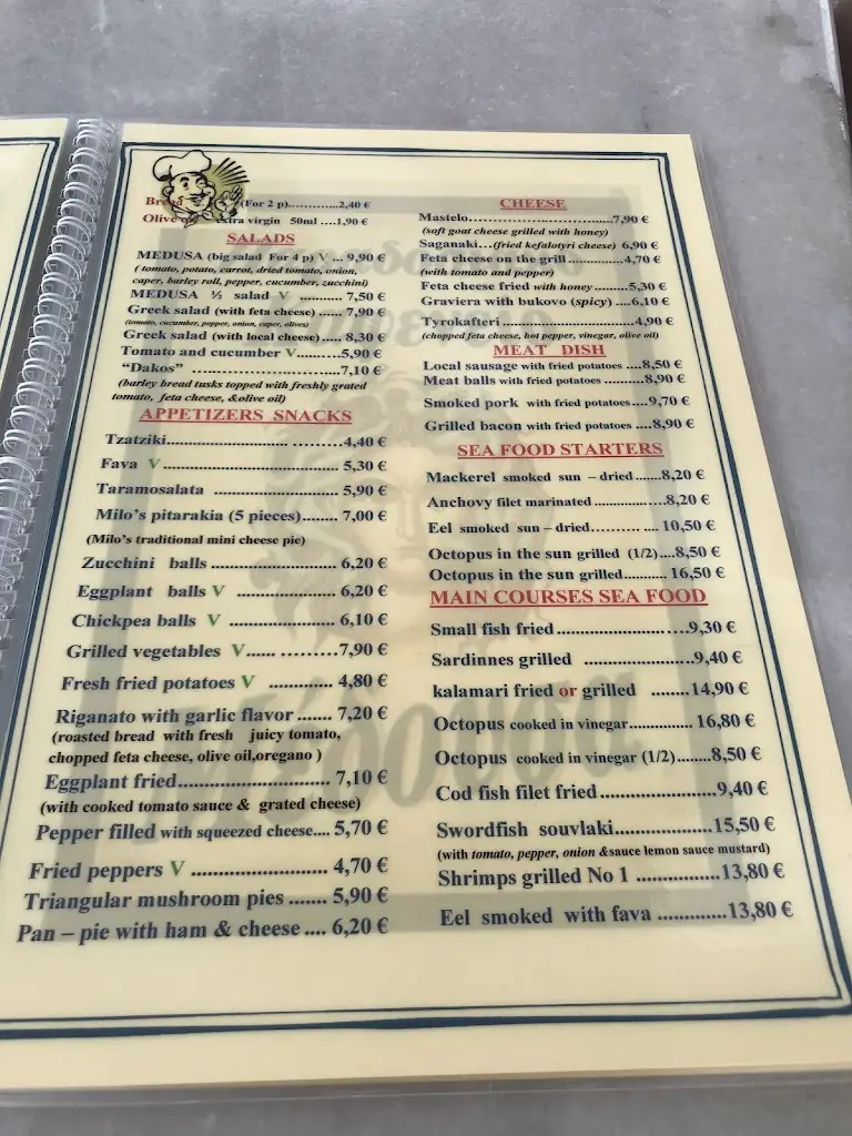 Menü_Restaurant paralia Medusa_Paralía Avlídhos_Bild_4