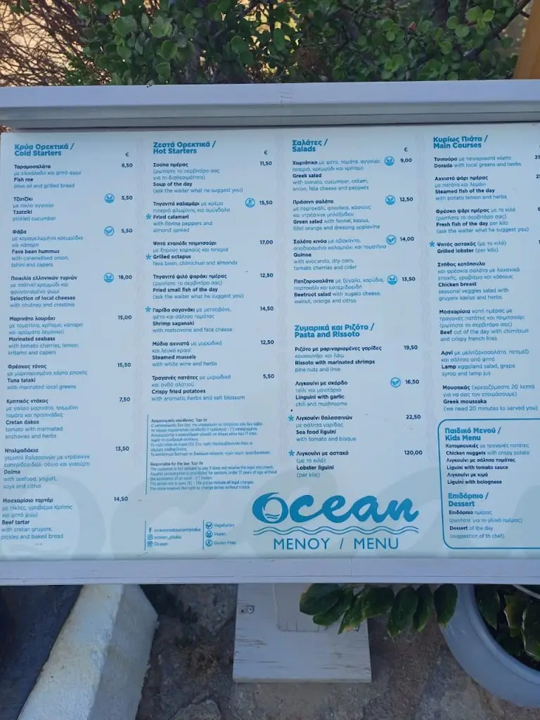 Menu_Ocean Restaurant_Pláka Dílesi_image_2