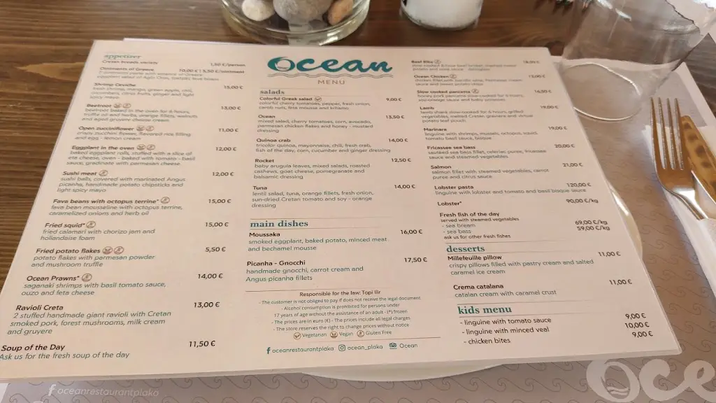 Menu_Ocean Restaurant_Pláka Dílesi_image_4