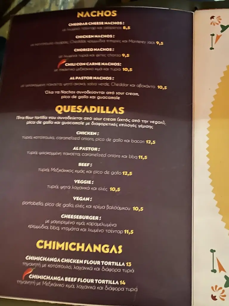 Menu_MEJICO RESTAURANT BAR_Argyroúpoli_immagine_4