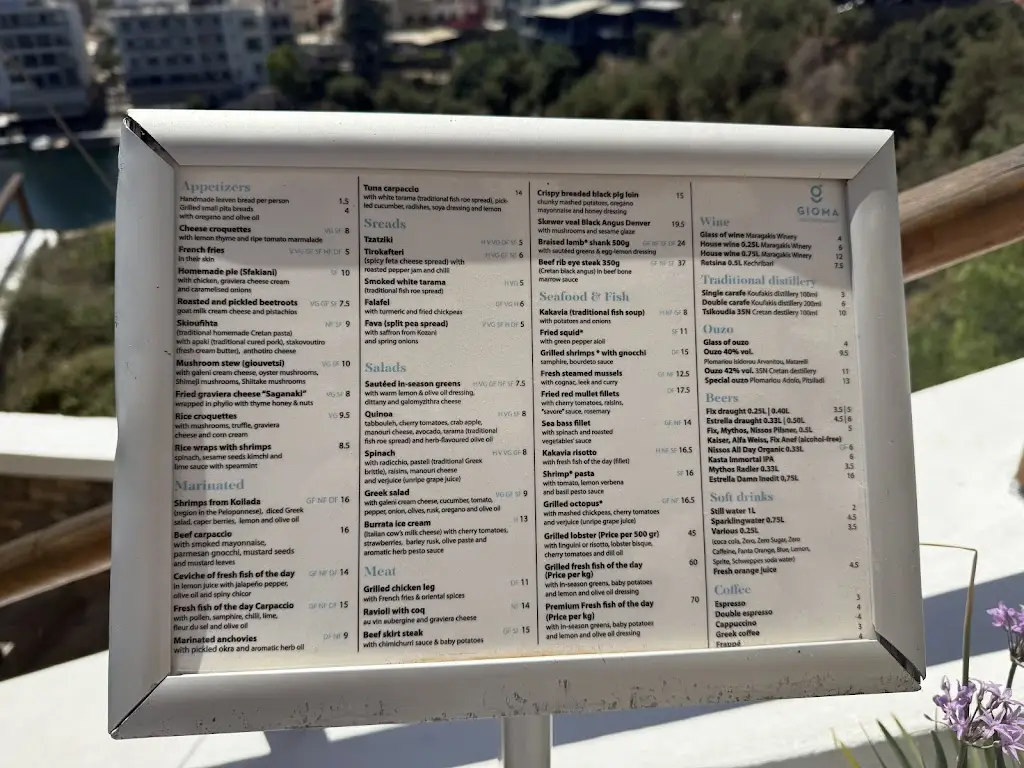 Menü_Gioma Meze_Ágios Nikólaos_Bild_1