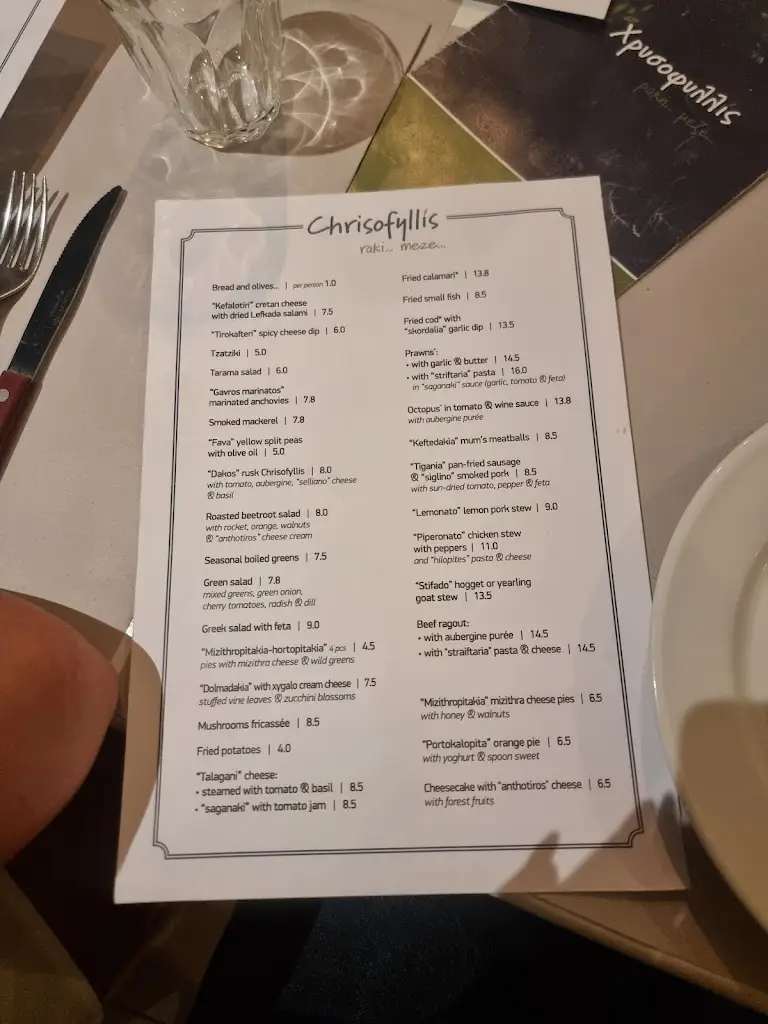 Menü_Chrisofyllis_Ágios Nikólaos_Bild_2