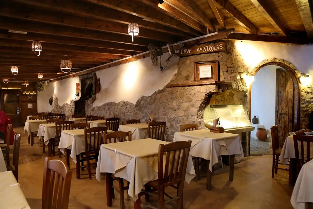 The Cave of Nikolas Restaurant in Akrolímni