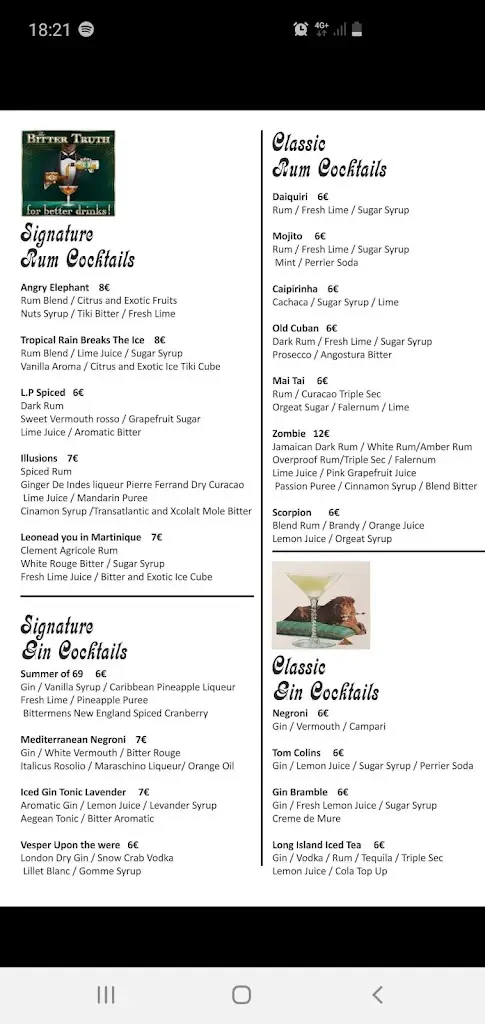 Menü_La Piazza Restaurant and Pub_Chalástra_Bild_3