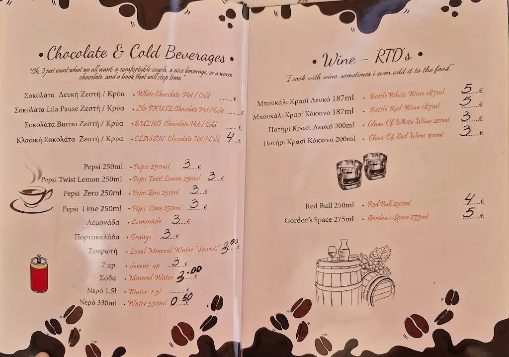 Menü_Fifty-fifty cafe restaurant_Asproválta_Bild_2