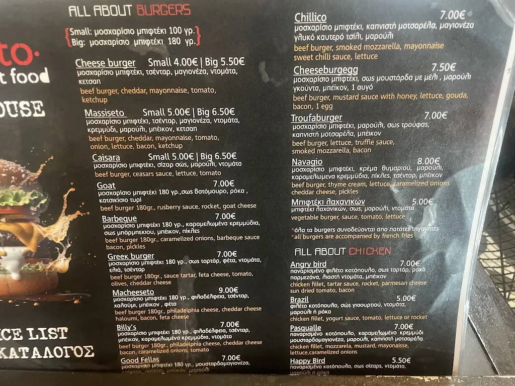 Menü_Massiseto Burger House_Asproválta_Bild_1