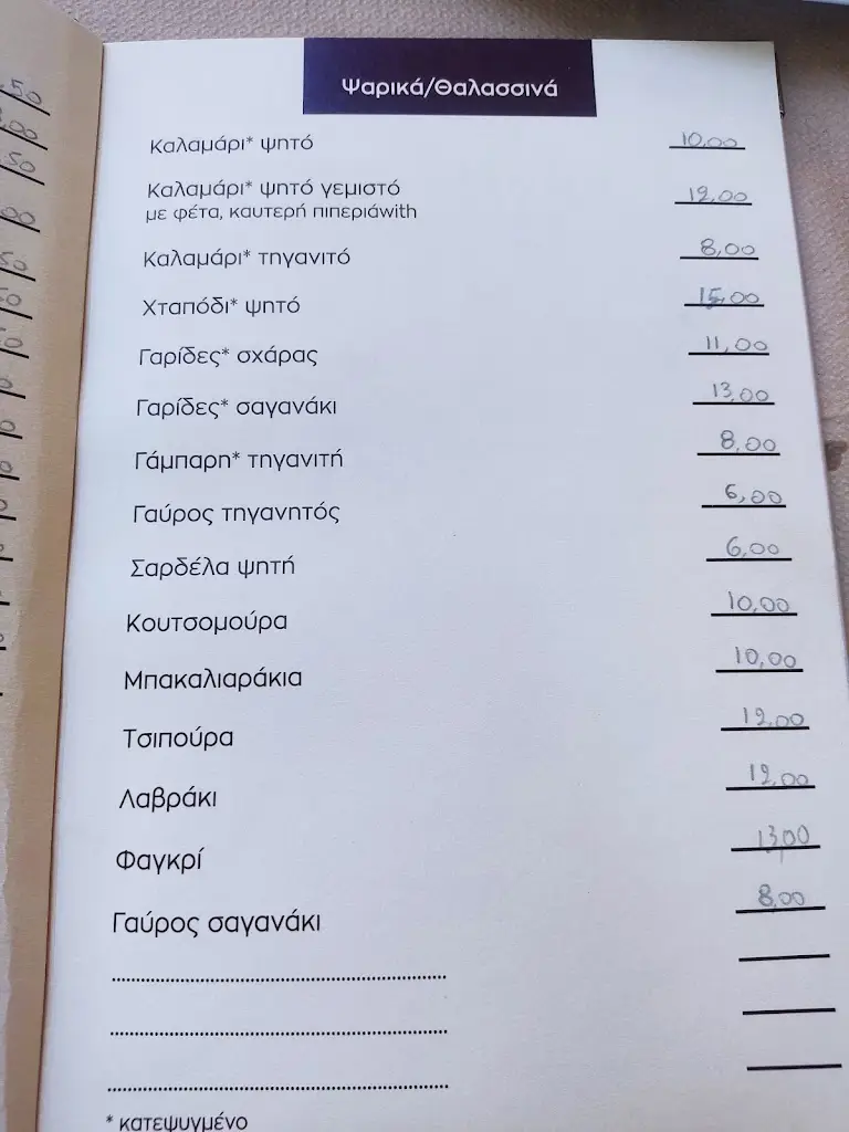 Menü_Ταβέρνα Ουζερί Πλατεία_Diavatá_Bild_4