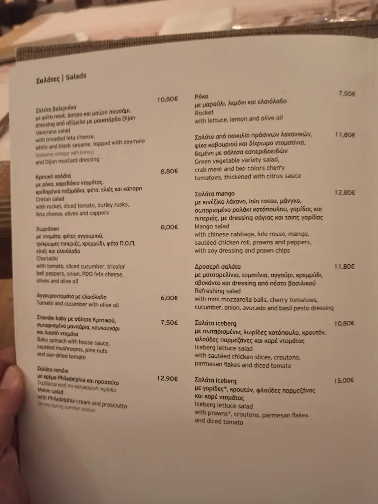 Menu_Kritikos Gallery & Restaurants_Chortiátis_imagen_4