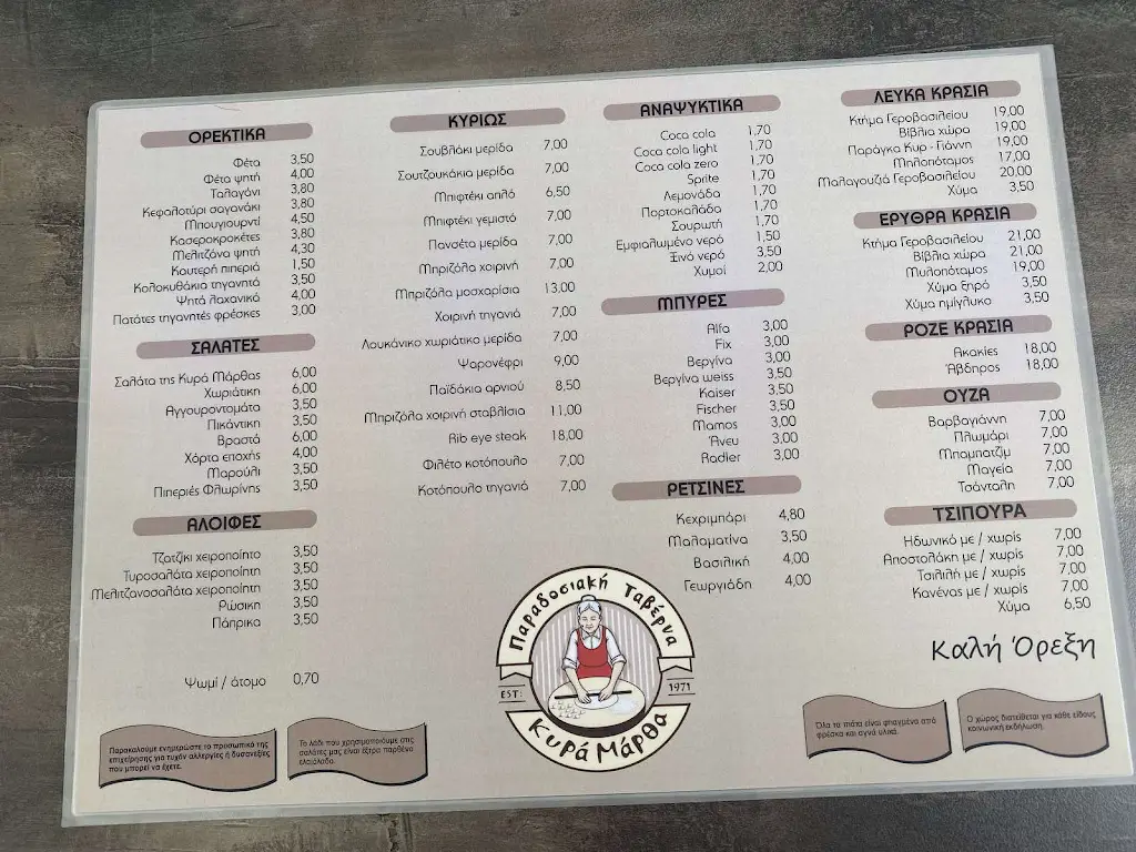 Menü_Κυρά Μάρθα Επανομή_Epanomí_Bild_3