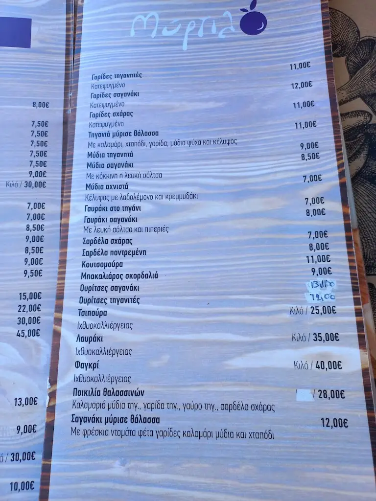 Menü_Μεζεδοπωλείο Μύρτιλο_Évosmos_Bild_3