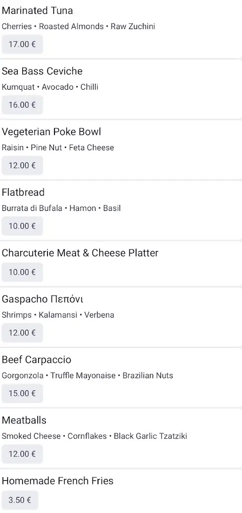 Menü_Arcadion Bistrot_Koryfí_Bild_4