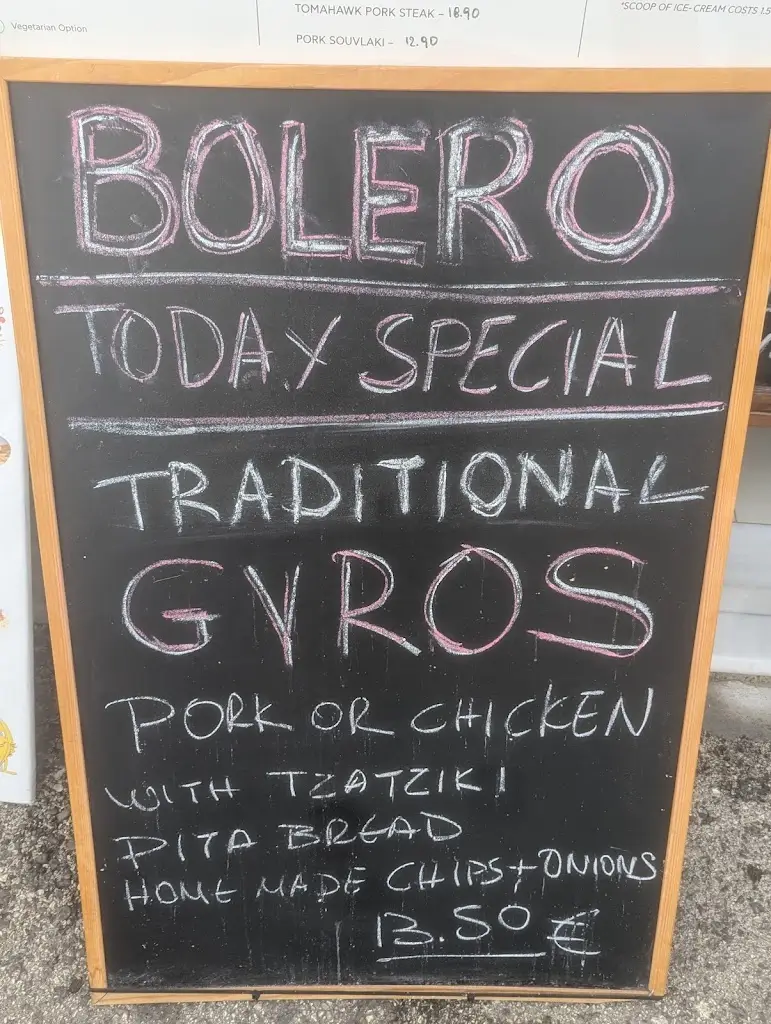 Menü_Bolero Restaurant_Kouloúra_Bild_2