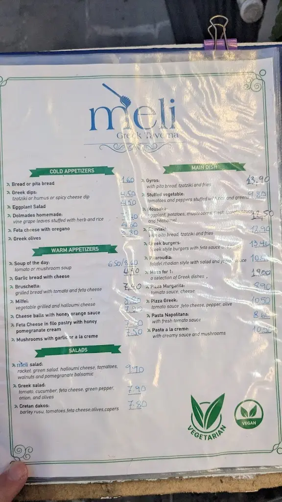 Menü_MELI Restaurant_Melíki_Bild_2