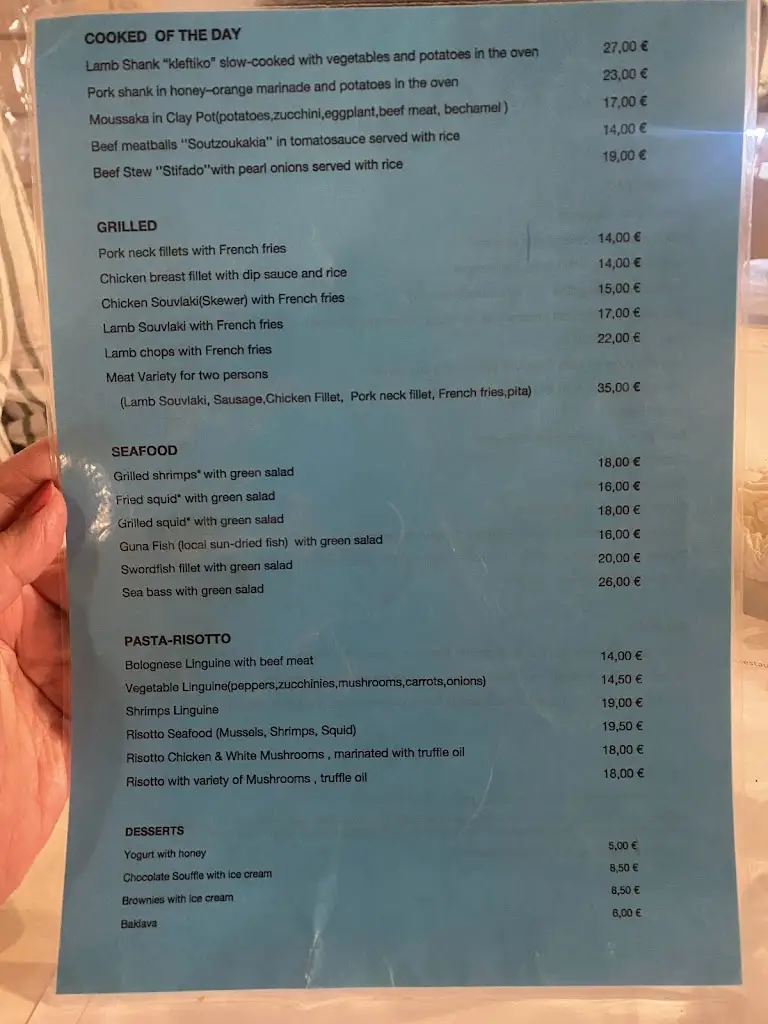 Menü_Minoa Restaurant_Náousa_Bild_3