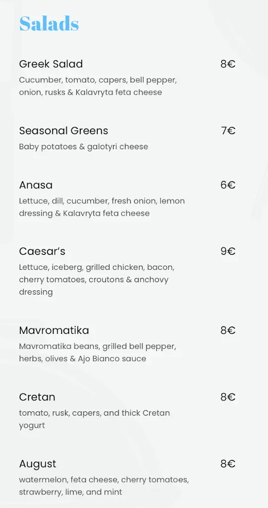 Menu_Riviera Beach Bar/Resto_Néa Michanióna_image_1