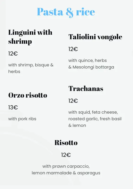 Menu_Riviera Beach Bar/Resto_Néa Michanióna_image_4