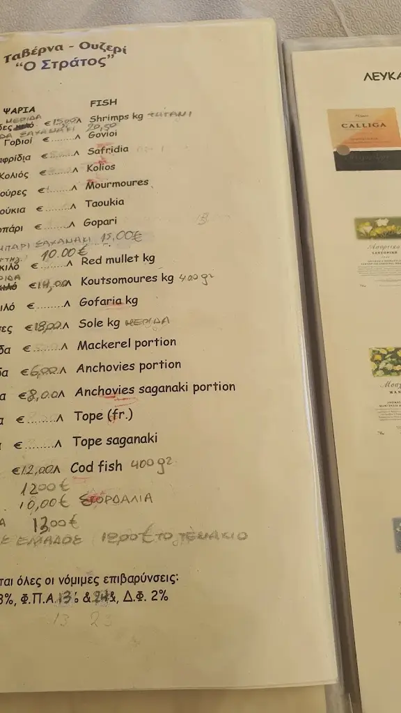 Menü_Ταβέρνα Ουζερί «Στράτος»_Néa Michanióna_Bild_3