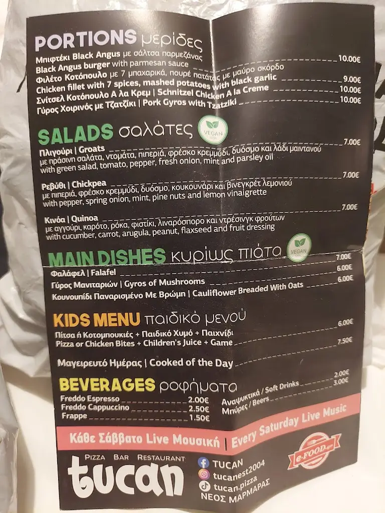 Menü_Tucan Pizza Βar Restaurant_Néos Marmarás_Bild_4