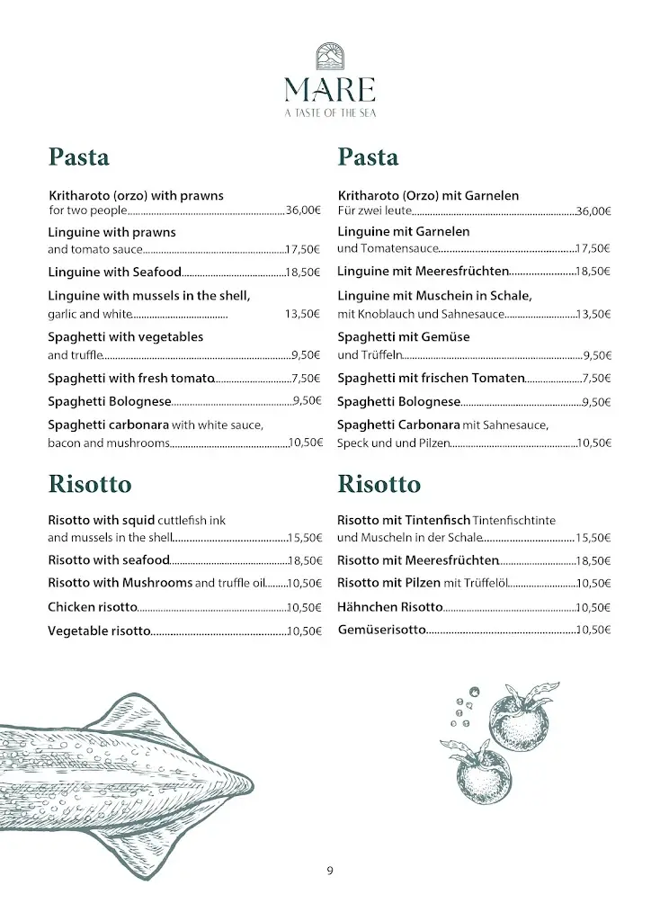Menü_MARE RESTAURANT A TASTE OF THE SEA_Ouranoupolis_Bild_3