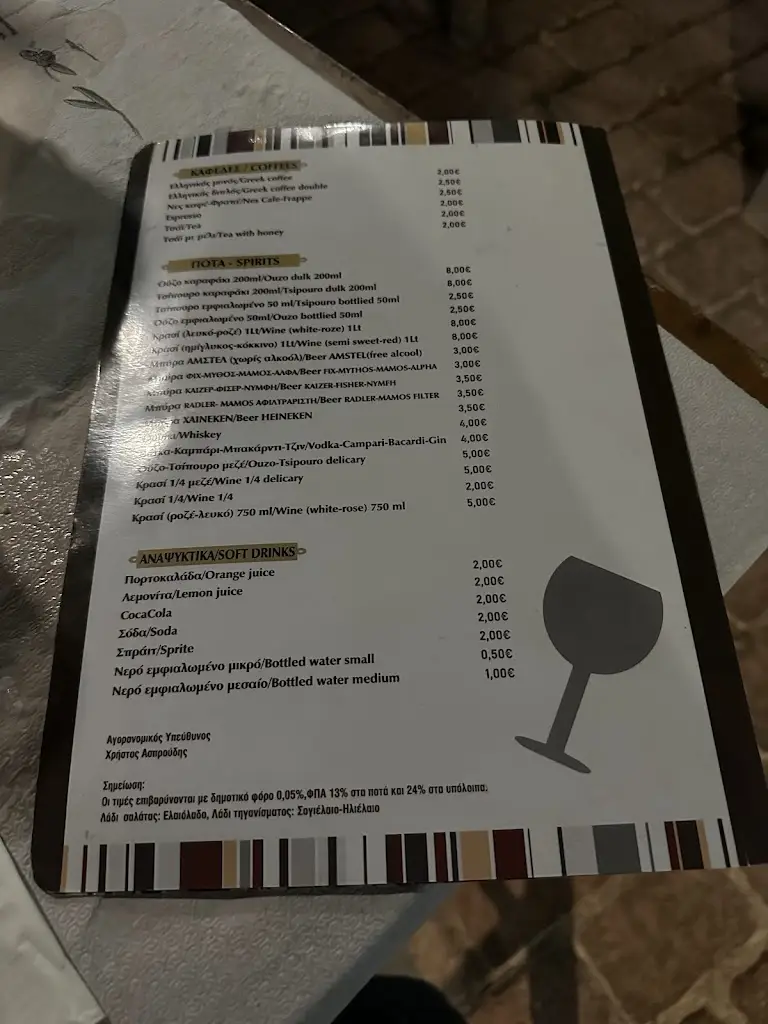 Menu_Café - Ouzeri DAFNI_Dhafní_image_1