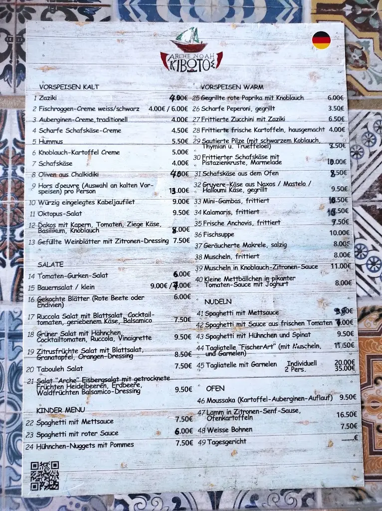 Menü_Arche Noah_Sárti_Bild_2
