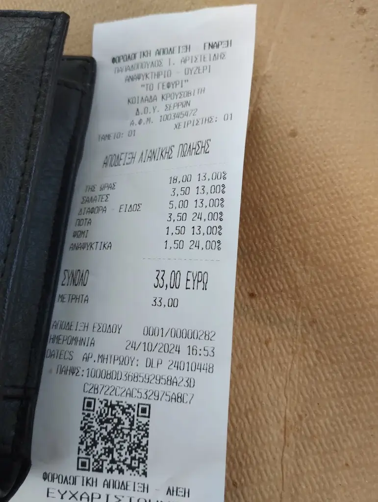 Φάνης Καρύδας_Ταβέρνα ''Το Γεφύρι''_Sidirókastro_Bewertung