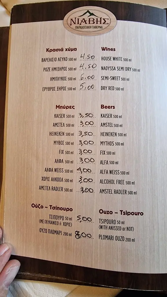 Menu_Traditional Tavern «Niavis»_Tríkala_image_4
