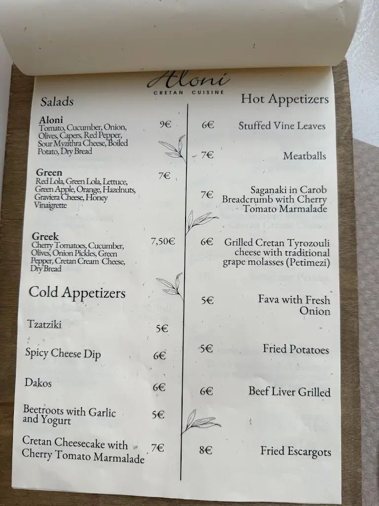 Menü_Aloni - Traditional Cretan Restaurant_Ágioi Déka_Bild_2