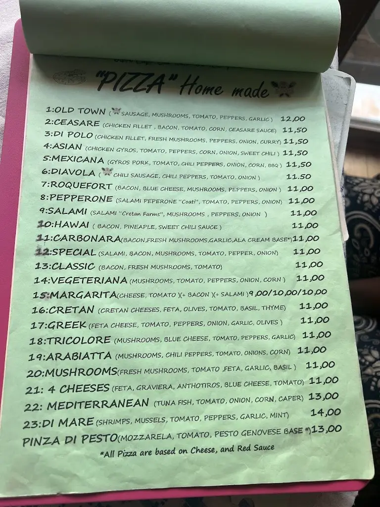 Menü_'Old town 'BRASSERIE Restaurant_Agía Galíni_Bild_1