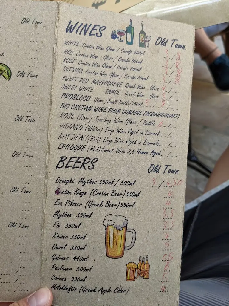 Menü_'Old town 'BRASSERIE Restaurant_Agía Galíni_Bild_4