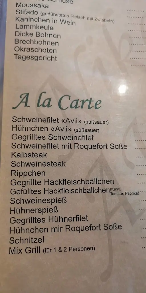 Menü_Taverna Avli_Agía Galíni_Bild_1