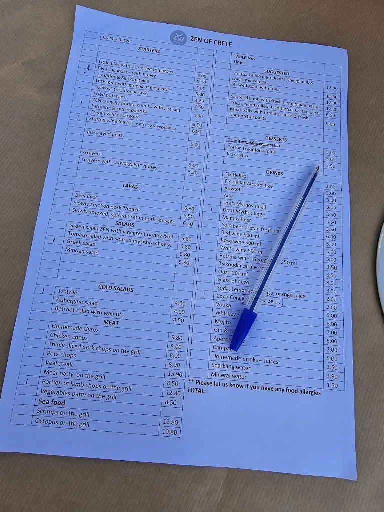 Menu_Zen of Crete • Cretan cuisine with a modern twist_Ano Arhanes_image_2