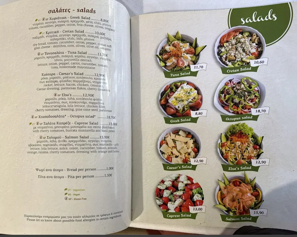 Menü_Elsa's Cafe Restaurant_Chaniá_Bild_1