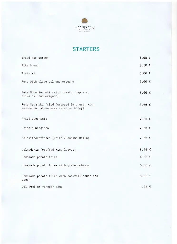 Menü_Horizon Seaview Restaurant_Geráni_Bild_2